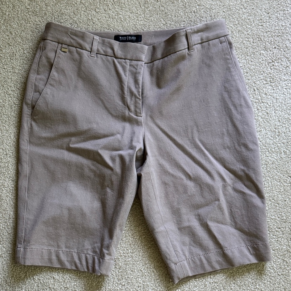 White House Black Market Women's Taupe Bermudas